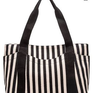 Durable canvas 7 pockets. Zipper top closure